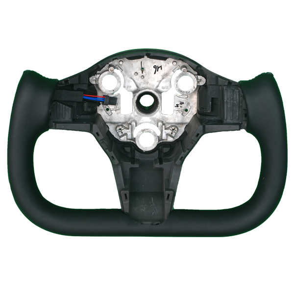 T House Yoke Steering Wheel Black - Side Carbon Fiber (Matte)