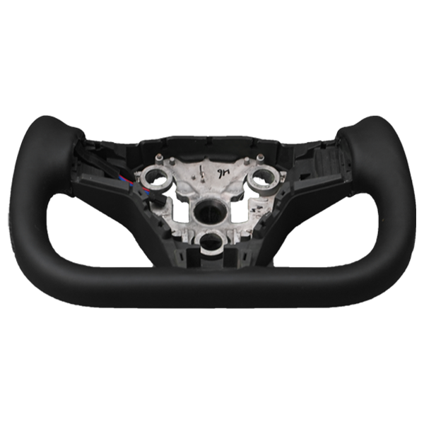 T House Yoke Steering Wheel Black - Side Carbon Fiber (Matte)
