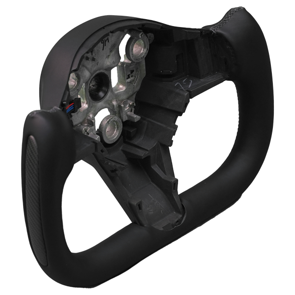T House Yoke Steering Wheel Black - Side Carbon Fiber (Matte)