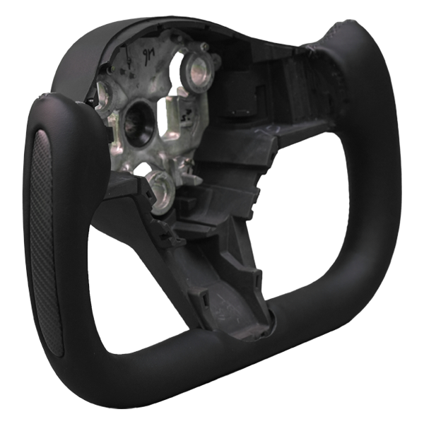 T House Yoke Steering Wheel Black - Side Carbon Fiber (Matte)