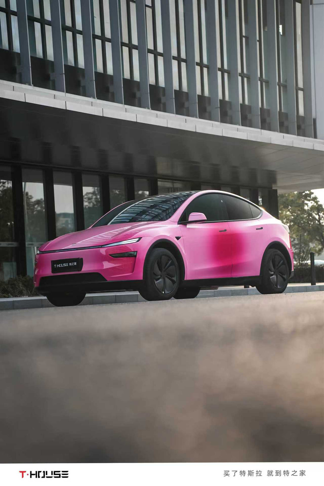 羞羞粉 Shine Pink Vinyl Wrap Tesla ModelY Juniper