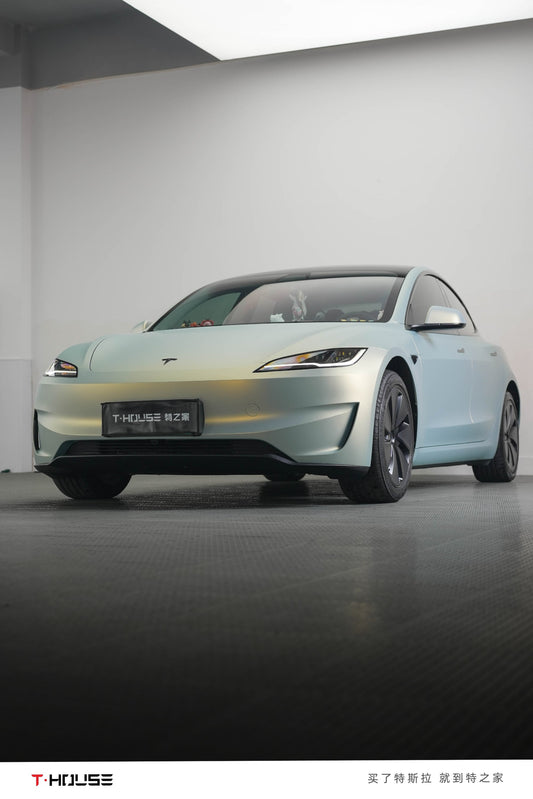 特之家·哑光远峰蓝魅金 Matte Summit Blue Magic Gold Vinyl Wrap Tesla Model3