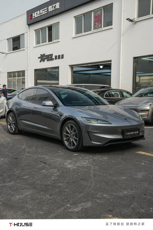 Matte Bodykit for Sliver Tesla Model3 with HRE Forged Wheel