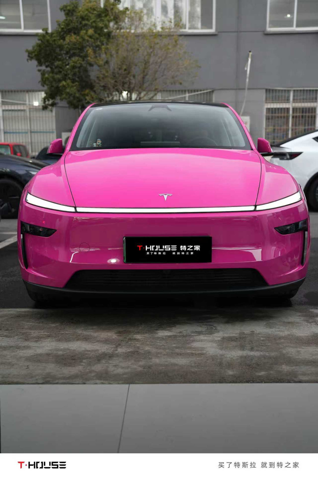 璀璨洋红 Wonderfull Ocean Red Vinyl Wrap Tesla ModelY Juniper