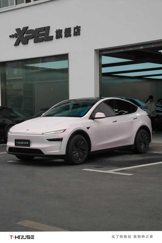 花悦粉 Floral Pink Vinyl Wrap Tesla ModelY Juniper