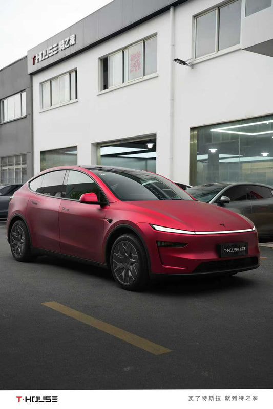 罗曼尼红 Romanee Red Vinyl Wrap Tesla ModelY Juniper