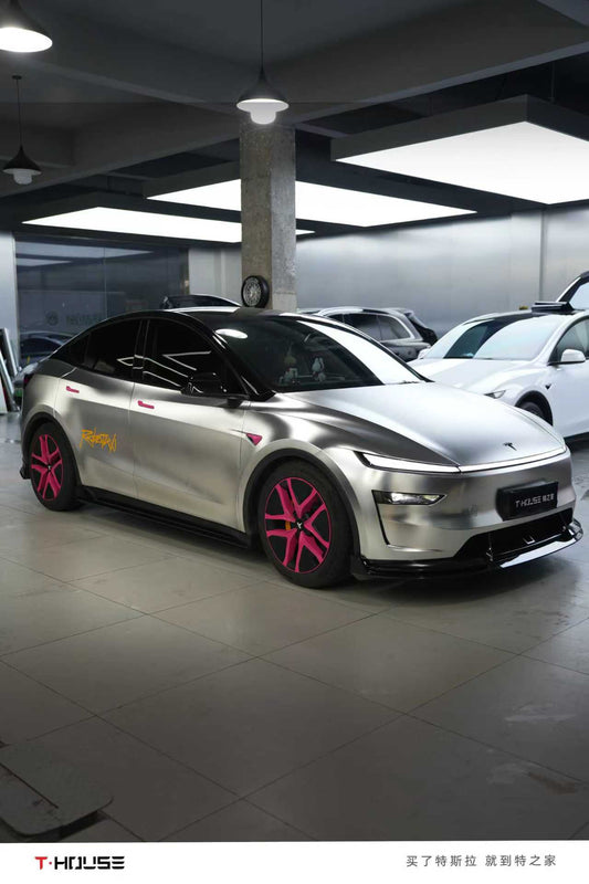 High Glossy Bodykit for Tesla ModelY Juniper of Alexander Silver Vinyl Wrap