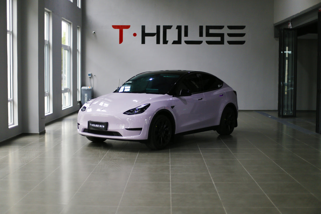 迷雾灰紫 Misty Gray Purple Vinyl Wrap Tesla ModelY