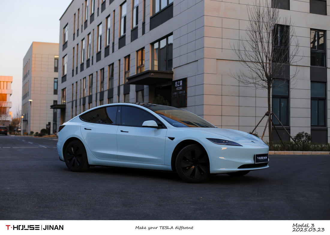 冰川蓝 Glacier Blue Vinyl Wrap Tesla Model3