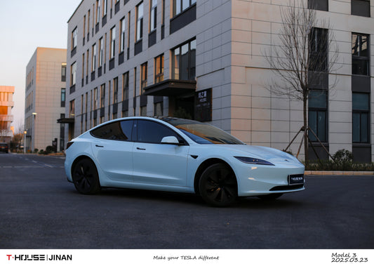 冰川蓝 Glacier Blue Vinyl Wrap Tesla Model3