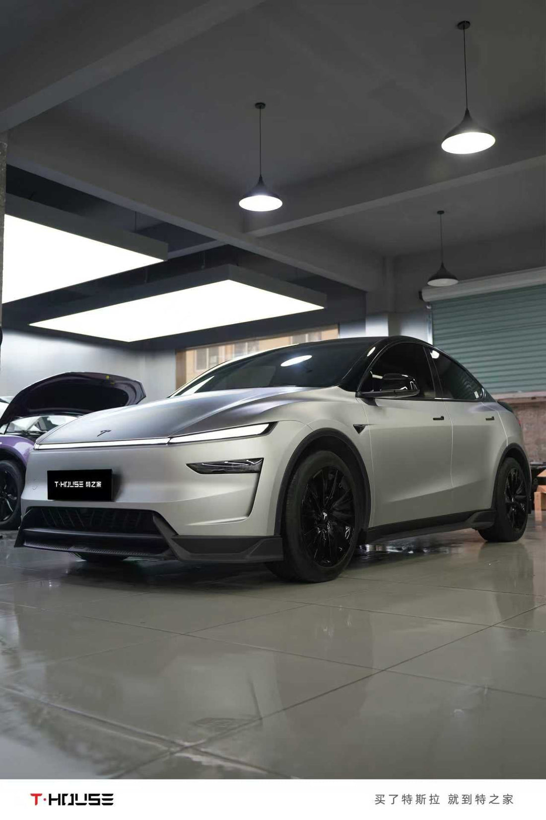 Matte Bodykit for Tesla Model3 of GT Silver