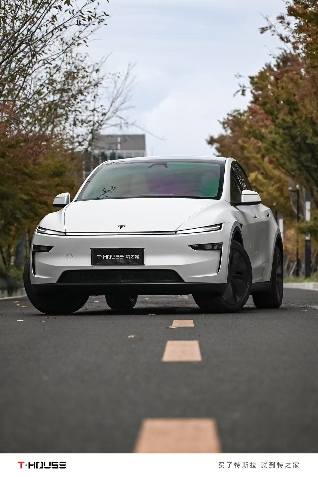 珍珠哑白 Pearl Matte White Vinyl Wrap Tesla ModelY Juniper