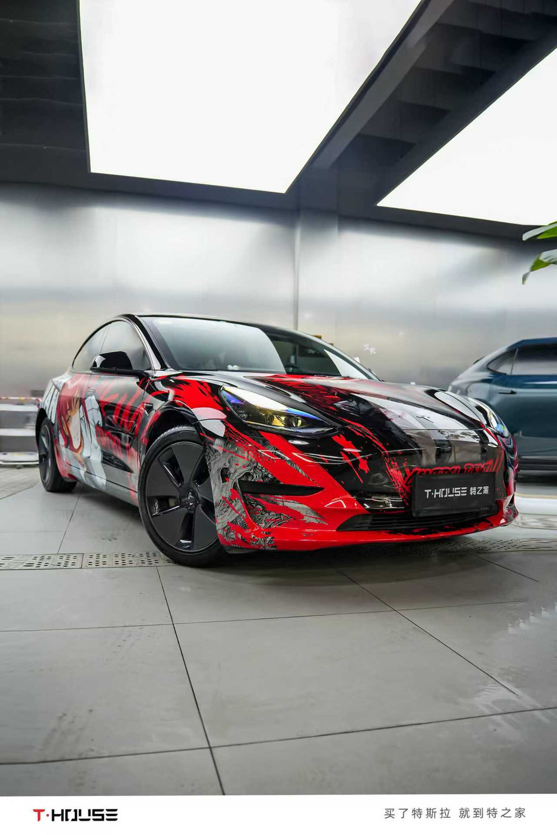 电锯人涂装 Chain Saw Man Paint Vinyl Wrap Tesla ModelY