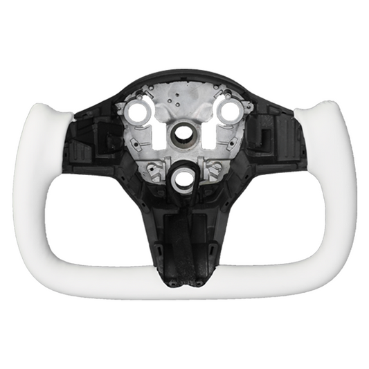 Yoke Steering Wheel White (Price includes installation)