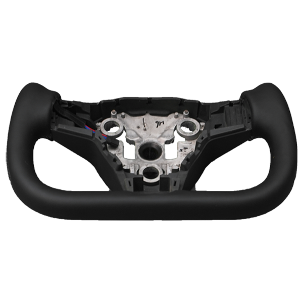 Yoke Steering Wheel Black - Side Carbon Fiber (Matte)(Price includes installation)