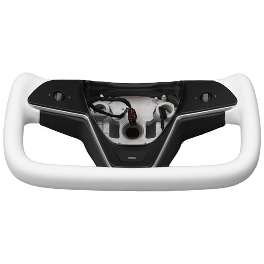 New Yoke Steering Wheel White (Price includes installation)