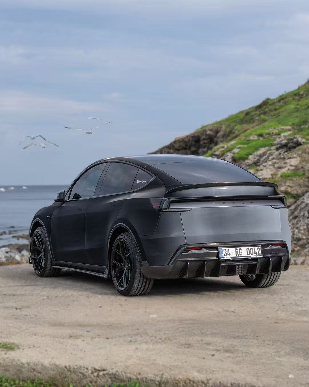 2026 Tesla Model Y Carbon Fiber BodyKit (Matte Black)
