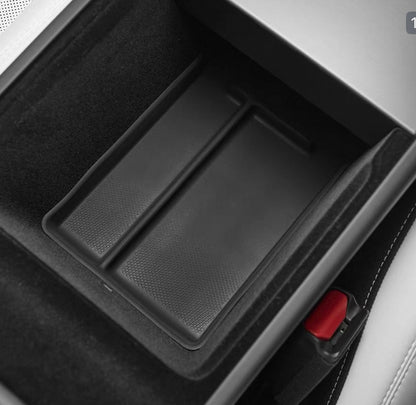 Center Console & Armrest Storage Box with Silicone Mats, 4-Piece Set