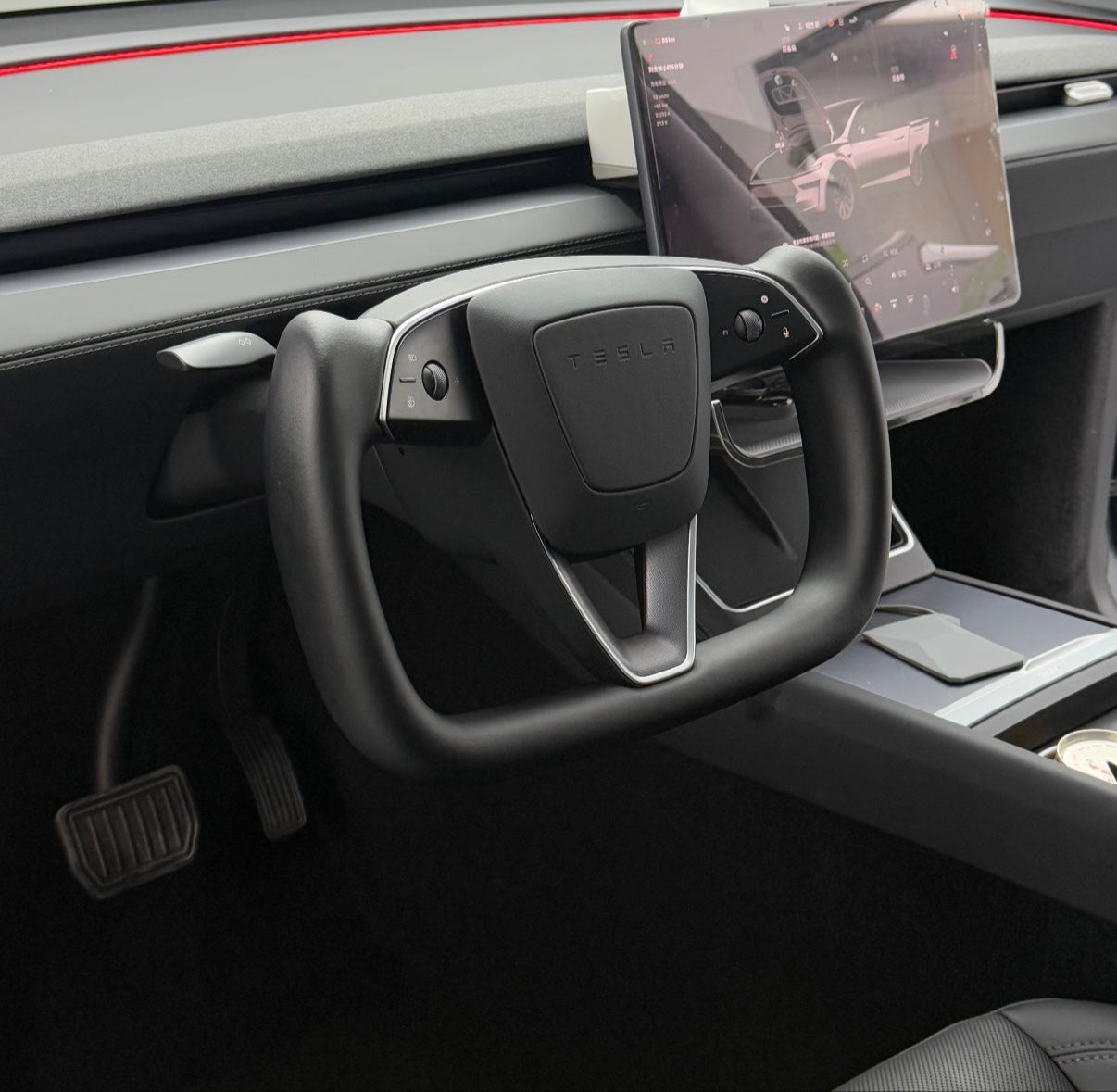 T House New Yoke Steering Wheel For 2026 Model Y (Black)
